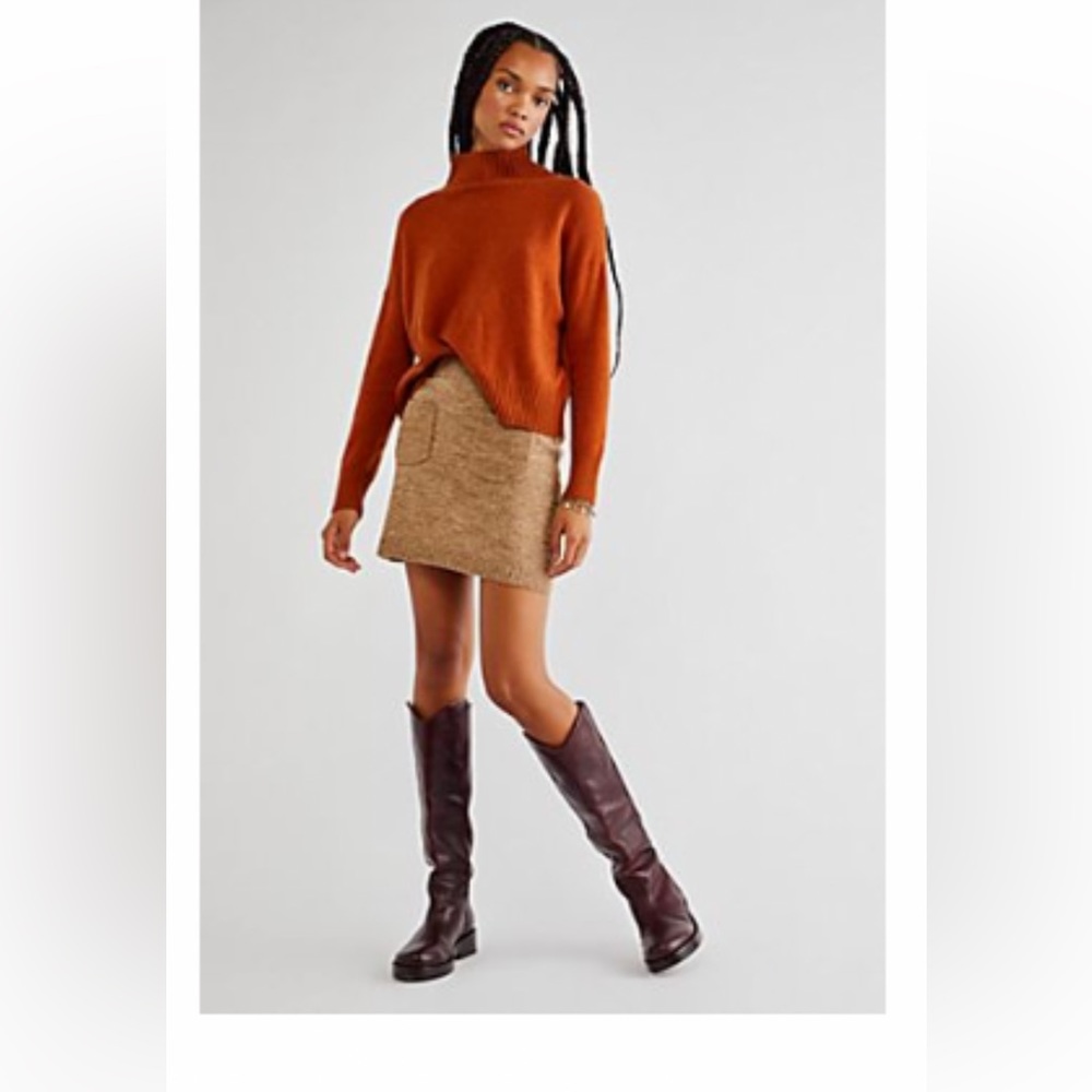 Free People - Care FP Solid Viola Sweater Mini Skirt